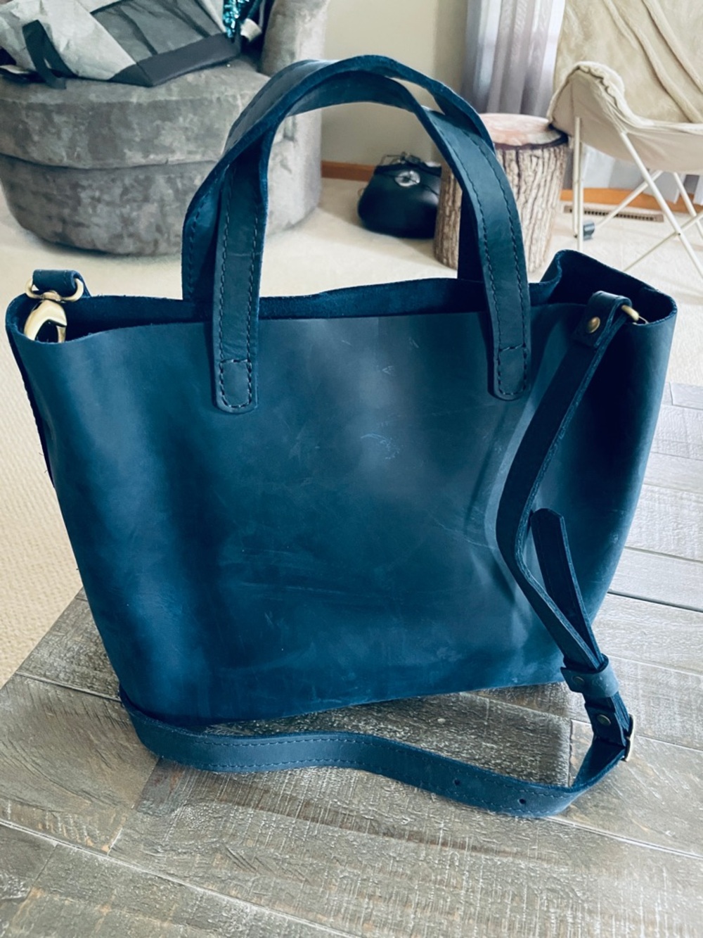 Portland Leather medium cross body tote